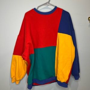 ❌SOLD❌ Oversized colorful crew neck from Cider!